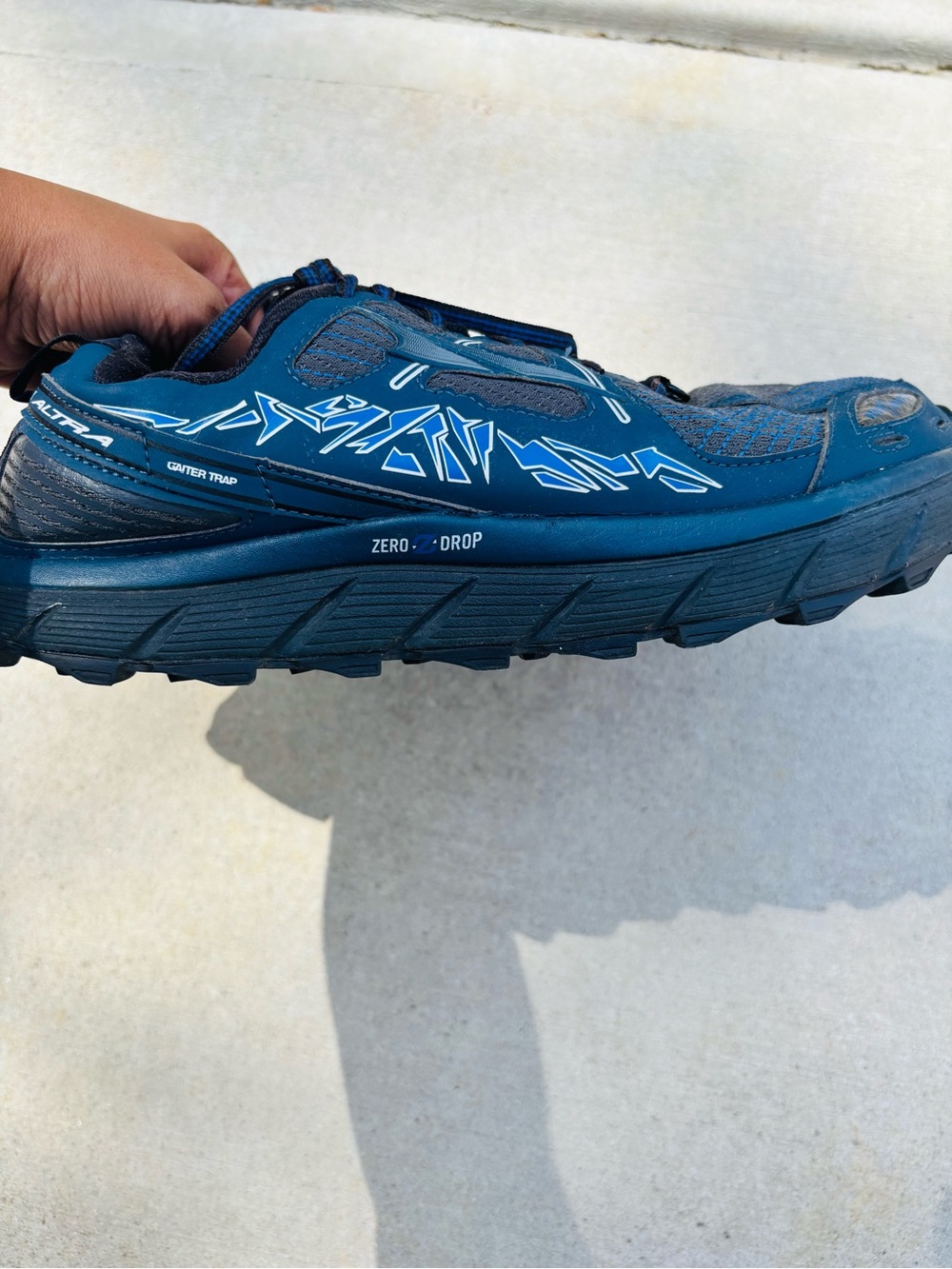 Altra Lone Peak 3.5 Men's Blue and Gray Trail Running Shoes size 10 - Picture 8 of 8